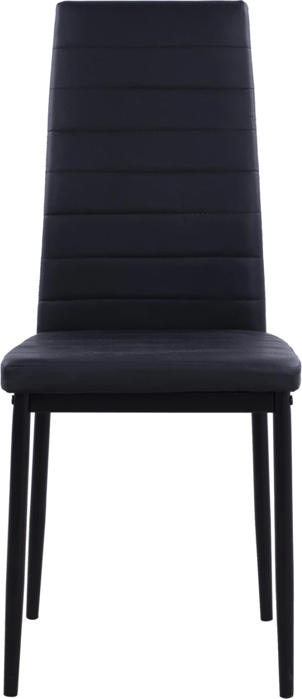 Karrige metalike Lady FH0037.12, kornizë metalike e zezë PU, set prej 4 copash, 40x48x95 cm