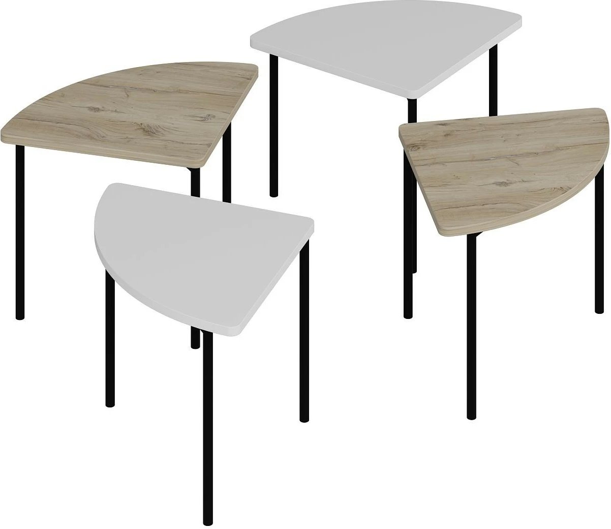 Tavolinë e ulët për kafe, Skye Decor, Emma - 8918, e bardhë