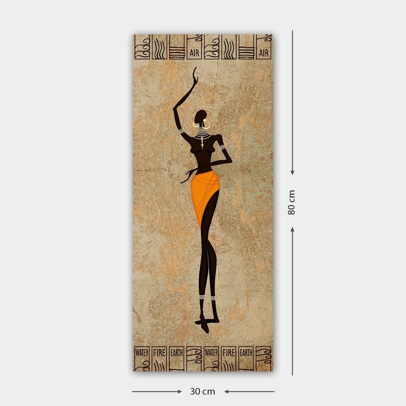 Pikturë dekorative në kanavacë, shumëngjyrëshe, DKY101232160109_3080, 30x80cm