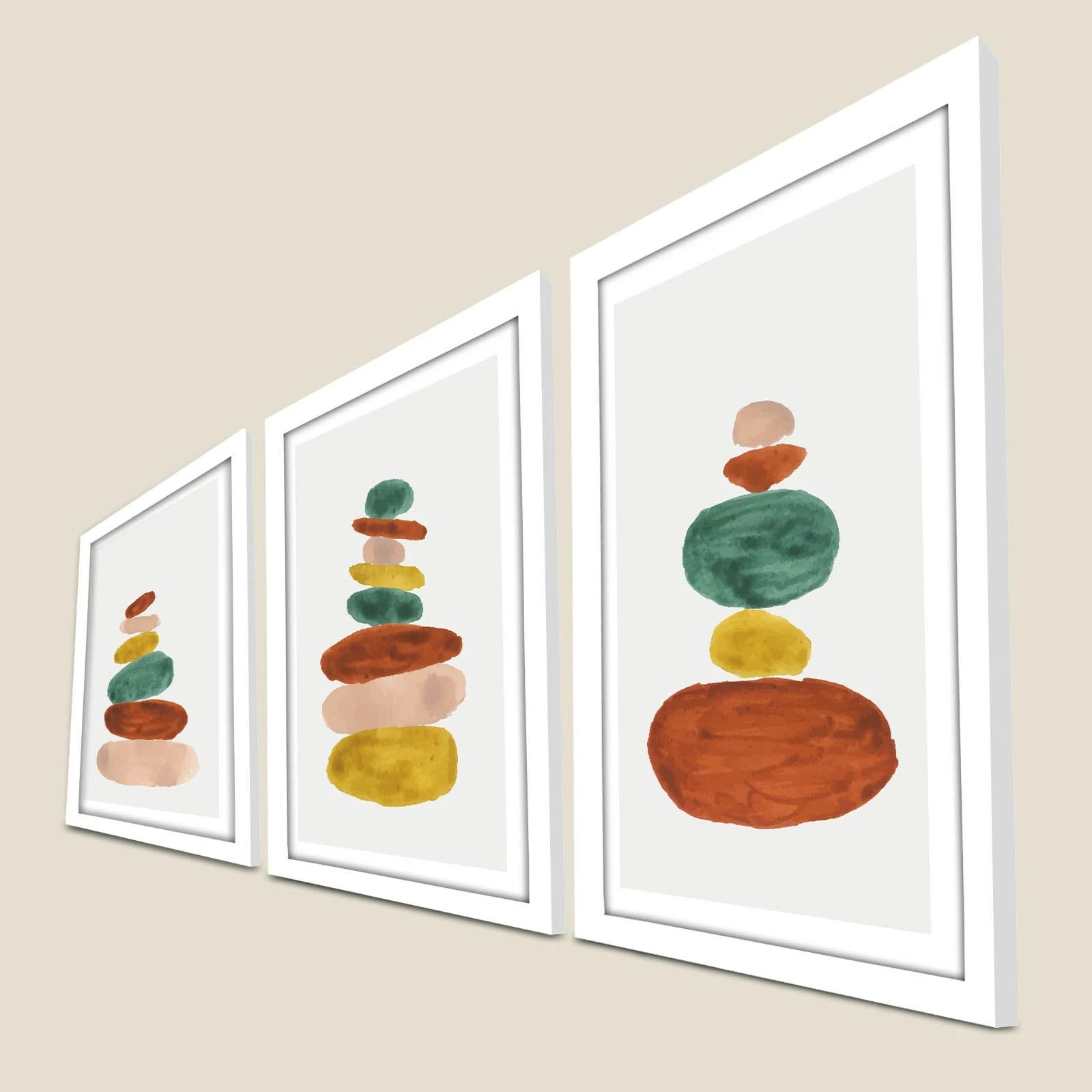 Pikturë dekorative me kornizë MDF (3 copë), Wallity, 3P3853NISCT-012