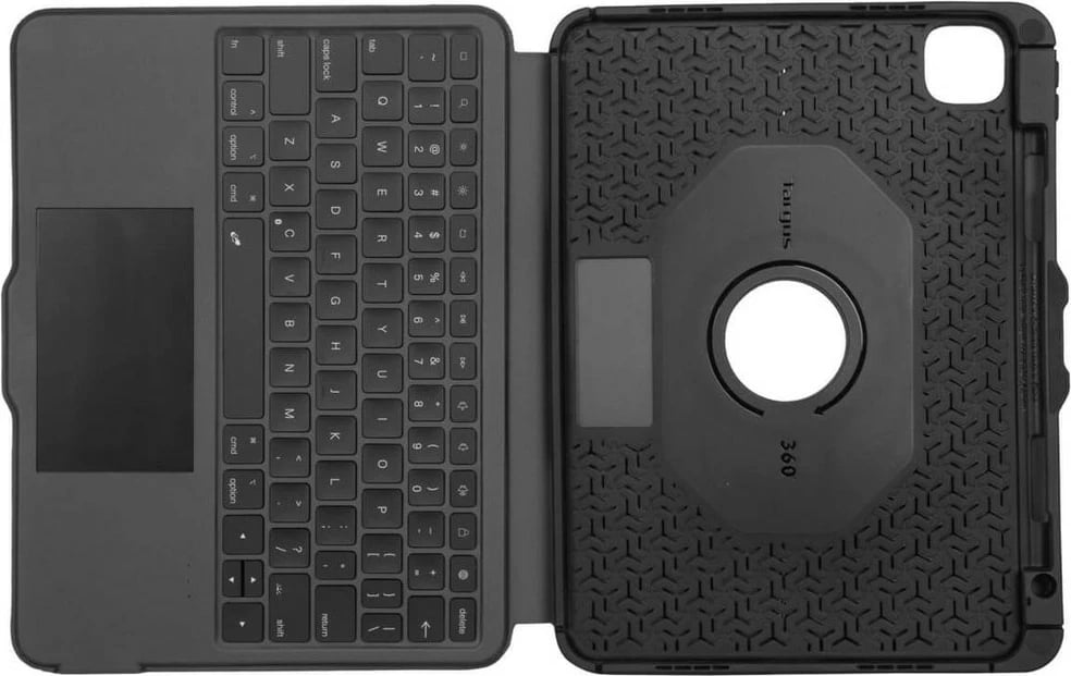 Mbështjellës me tastierë Bluetooth Targus VersaVu për iPad, Nordic, i zi