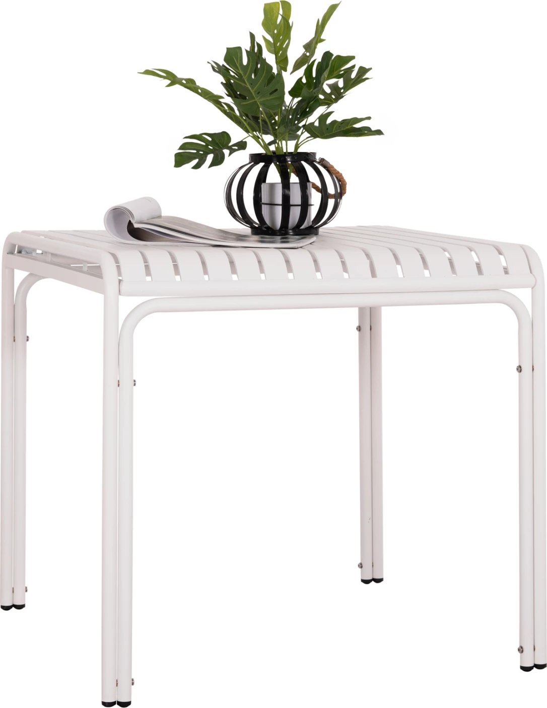 Tavolinë katrore alumini për jashtë, ngjyrë e bardhë, RACHEL FH6338.02, 80x80x75cm