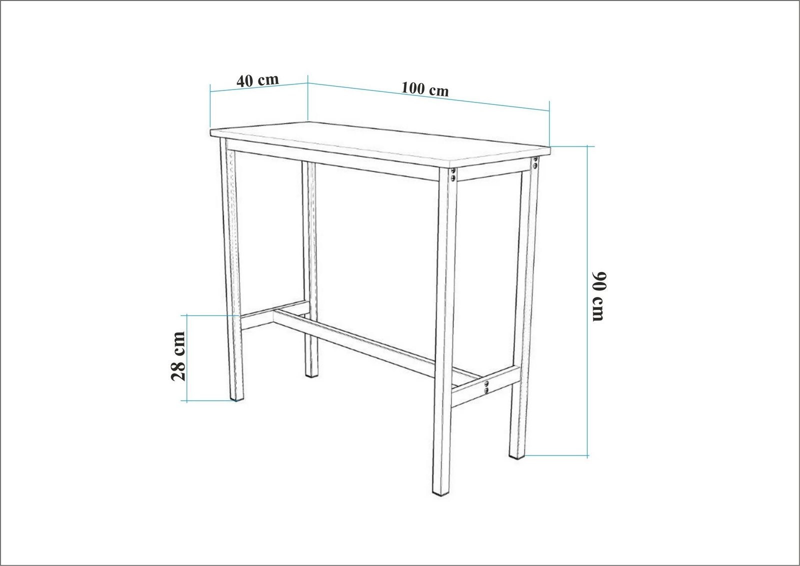 Set tavoline për bar me dy karrige, ngjyrë e bardhë, Hanah Home, Mola Set 100 - Karina