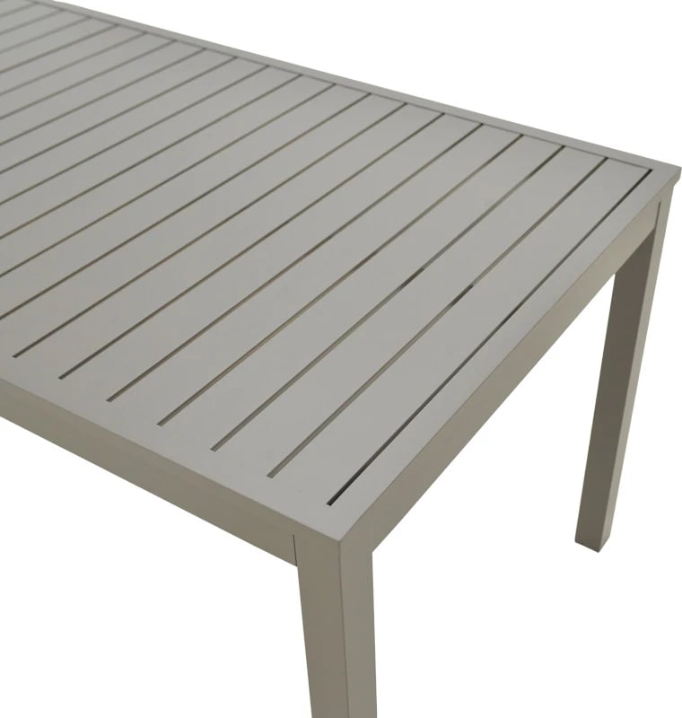 Set tavolinë me karrige për terasë Kliton-Azelie, ngjyrë shampanjë, 150x80x74cm, 7 copë