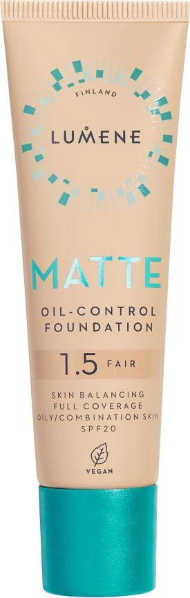 Fondatinë për femra Lumene Matte Oil-Control Foundation SPF20 1.5 Fair, 30ml