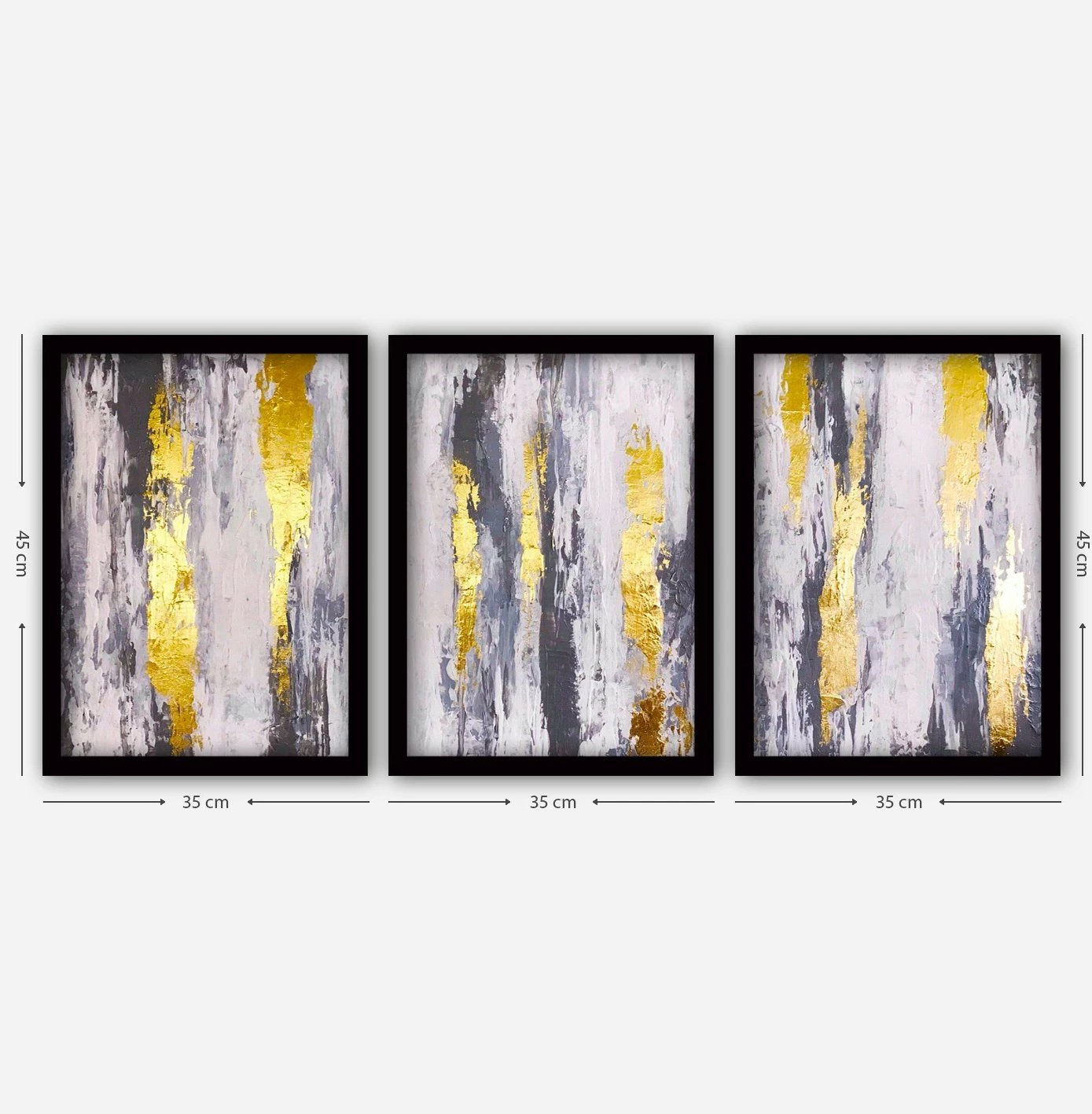 Pikturë dekorative me kornizë (3 copë), Wallity, 3SC183