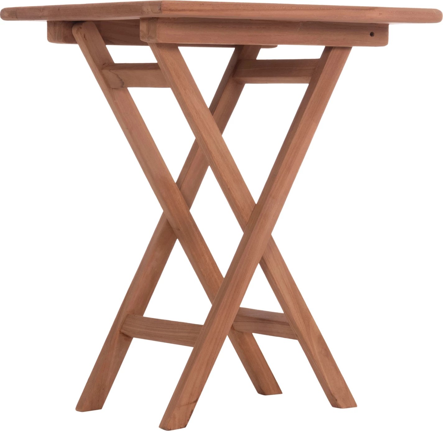 Tavolinë katrore palosëse ERIS, dru tik natyral, 60x60x75cm