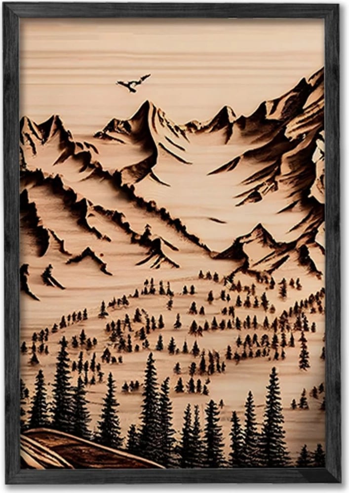 Pikturë dekorative me kornizë (3 copë), Wallity, Ersy3Syhcrv33