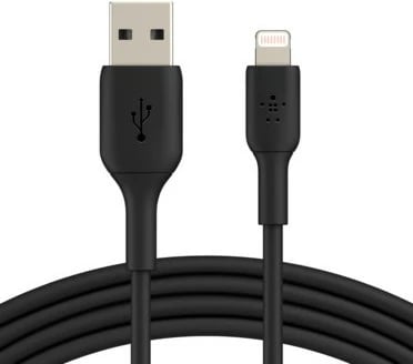 Kabllo Belkin CAA001BT2MBK, 2 m, Lightning, USB A, e zezë