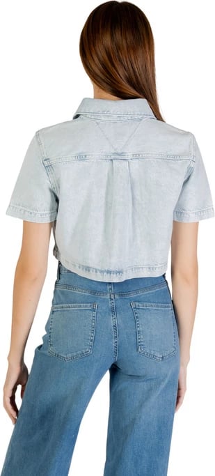Bluzë Tommy Hilfiger Jeans femra, e kaltër e çelët
