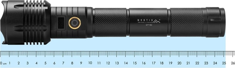 Elektrik dore Montis MT160, LED, 6000 mAh, Alumini, i zi