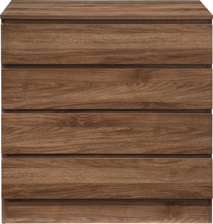 Komodë me 4 sirtarë, ngjyrë arre, 76x40x81 cm