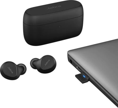 Kufje Jabra Evolve2 Buds, wireless, USB-A, të zeza