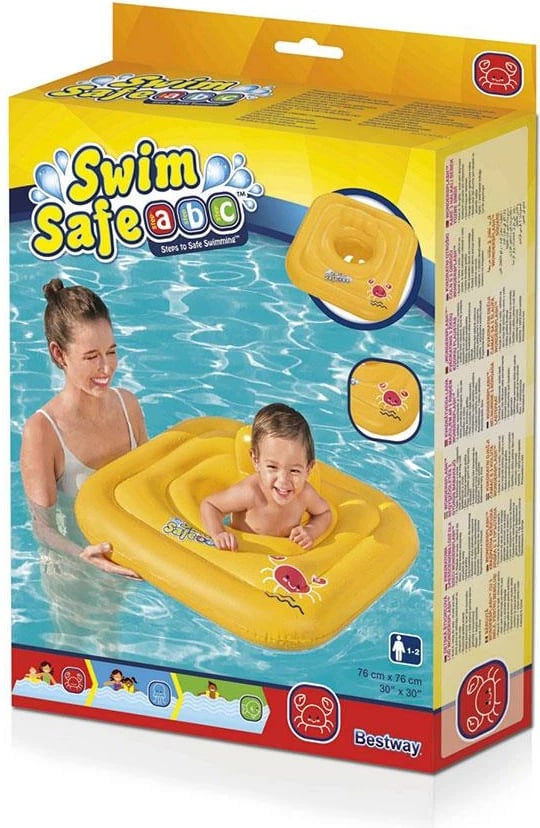 ulëse noti fryrë me mbështetëse, Bestway Swim Safe Step A 76 cm, e verdhë