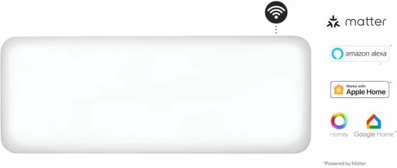 Radiator panel konvektor smart WiFi MILL Invisible PA1300WIFI4 1300W, çelik, i bardhë