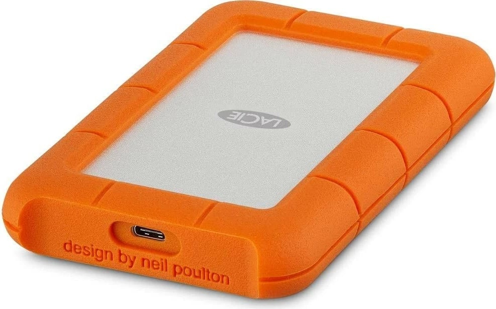 Kasë e jashtme LaCie Rugged 5TB, 2.5", USB Type-C, Portokalli/Gri