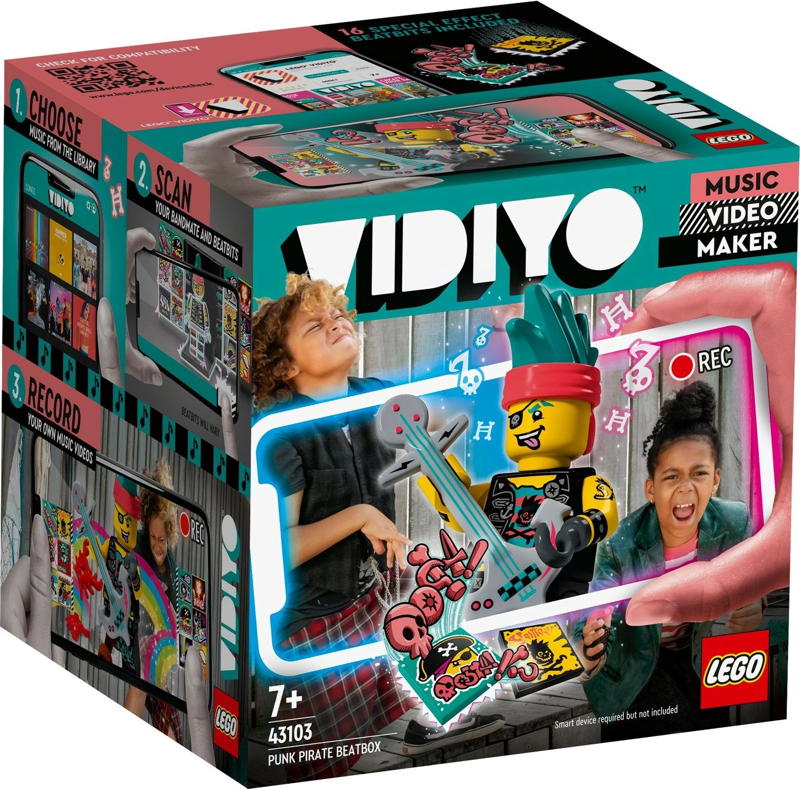 Set ndërtimi LEGO VIDIYO Punk Pirate BeatBox, 73 pjesë, shumëngjyrësh