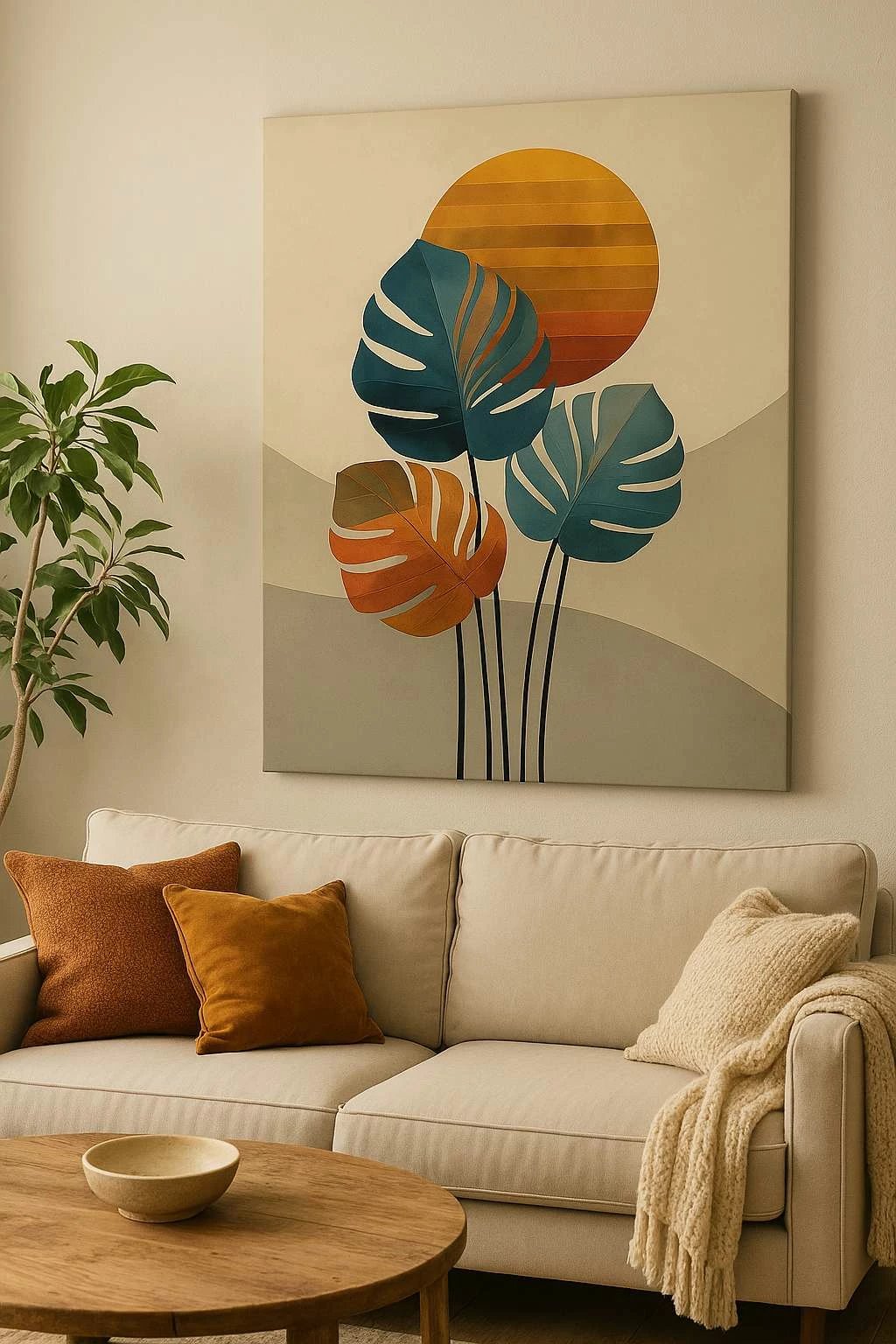 Pikturë dekorative në kanavacë, shumëngjyrëshe, Wallity, Hm_Cnvs26-24, 50x70cm