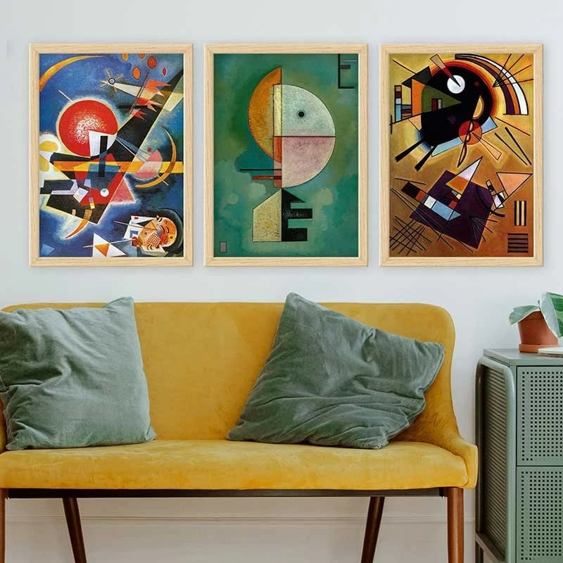 Set pikturash dekorative me kornizë, shumëngjyrëshe, Wallity, 3NTC_UN287405, 3 copë, 35x45cm