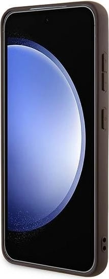 Mbështjellës Guess 4G Metal Gold Logo për Samsung Galaxy S24, Kafe Mbështjellës Guess 4G Metal Gold Logo për Samsung Galaxy S24, Kafe