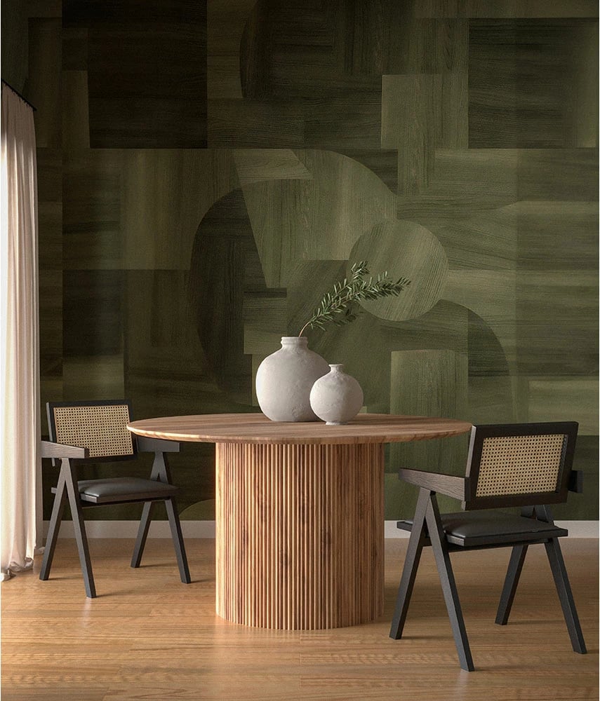 Tavolinë organike, ngjyrë arre, 140x140x76