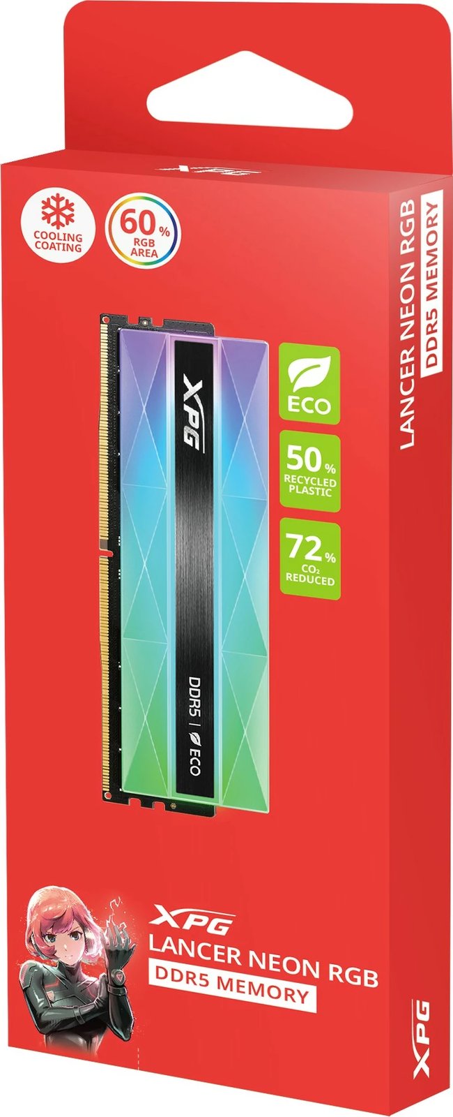 RAM Memorje ADATA Lancer Neon RGB 16GB DDR5 6000MHz multikolor