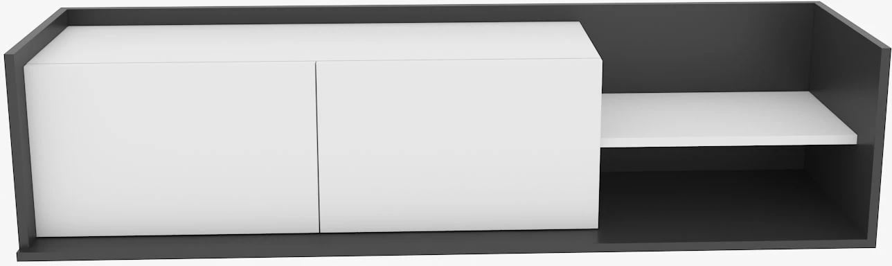 Komodë për TV Hanah Home, Krog, antracit, e bardhë