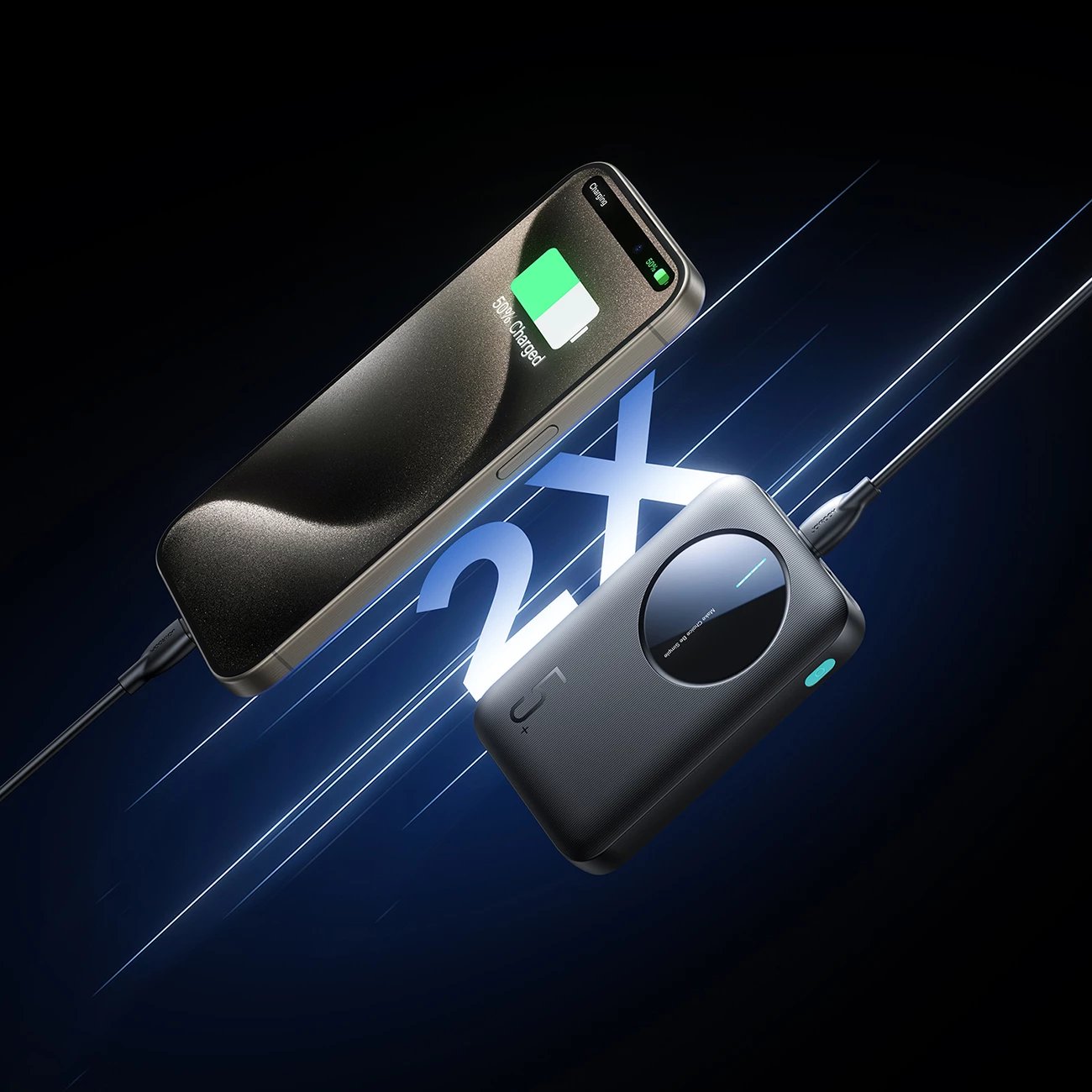 Powerbank Joyroom JR-PBF13, 5000mAh, 2x USB-A, 1x USB-C, e zezë Powerbank Joyroom JR-PBF13, 5000mAh, 2x USB-A, 1x USB-C, e zezë