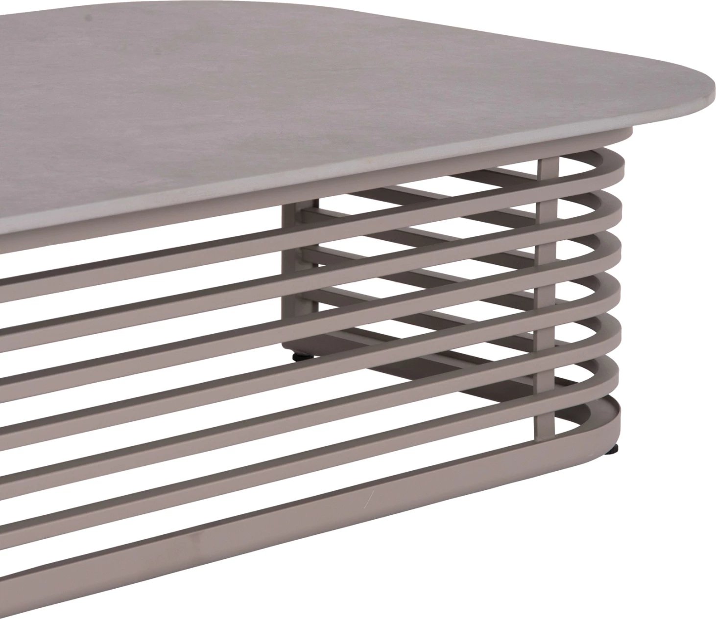 Set lounge për jashtë, 4 pjesë, AURA CD6193.04, alumin ngjyrë shampanje, pëlhurë OLEFIN, tavolinë me sipërfaqe gur