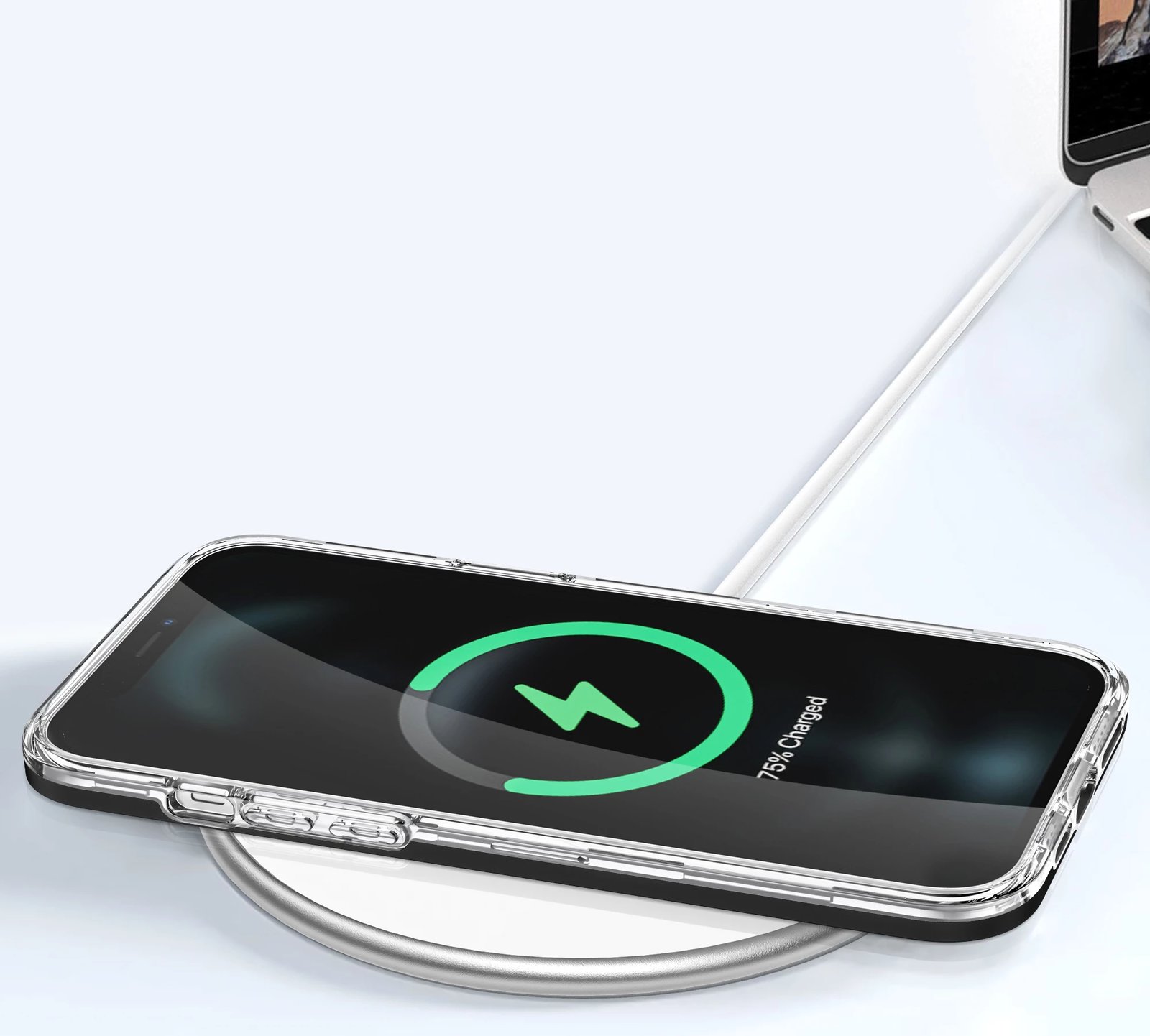 Mbështjellës Hurtel Hybrid Armor Clear 3in1 për iPhone 12 Pro, i tejdukshëm me kornizë të zezë