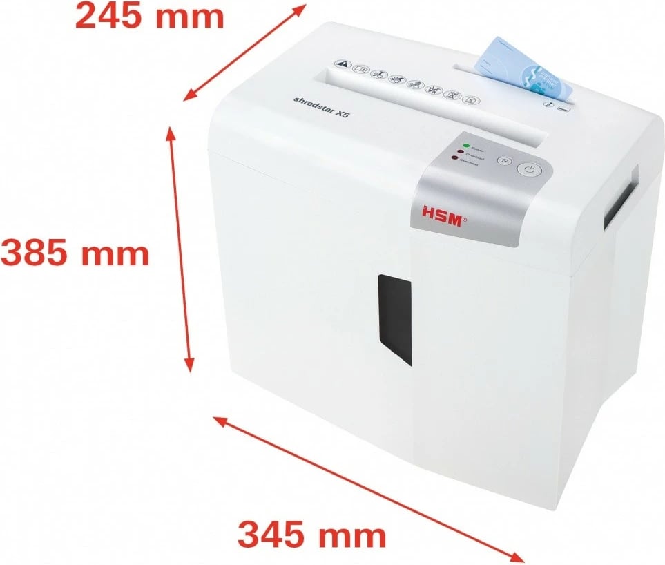 Makine shkatërruese dokumentesh HSM Shredstar X5, 18L, cross-cut 4x30mm, e bardhë