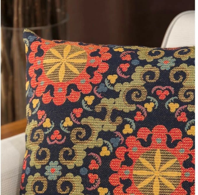 Jastëk dekorativ Aberto Design, Gora, ngjyrë kaltër e errët