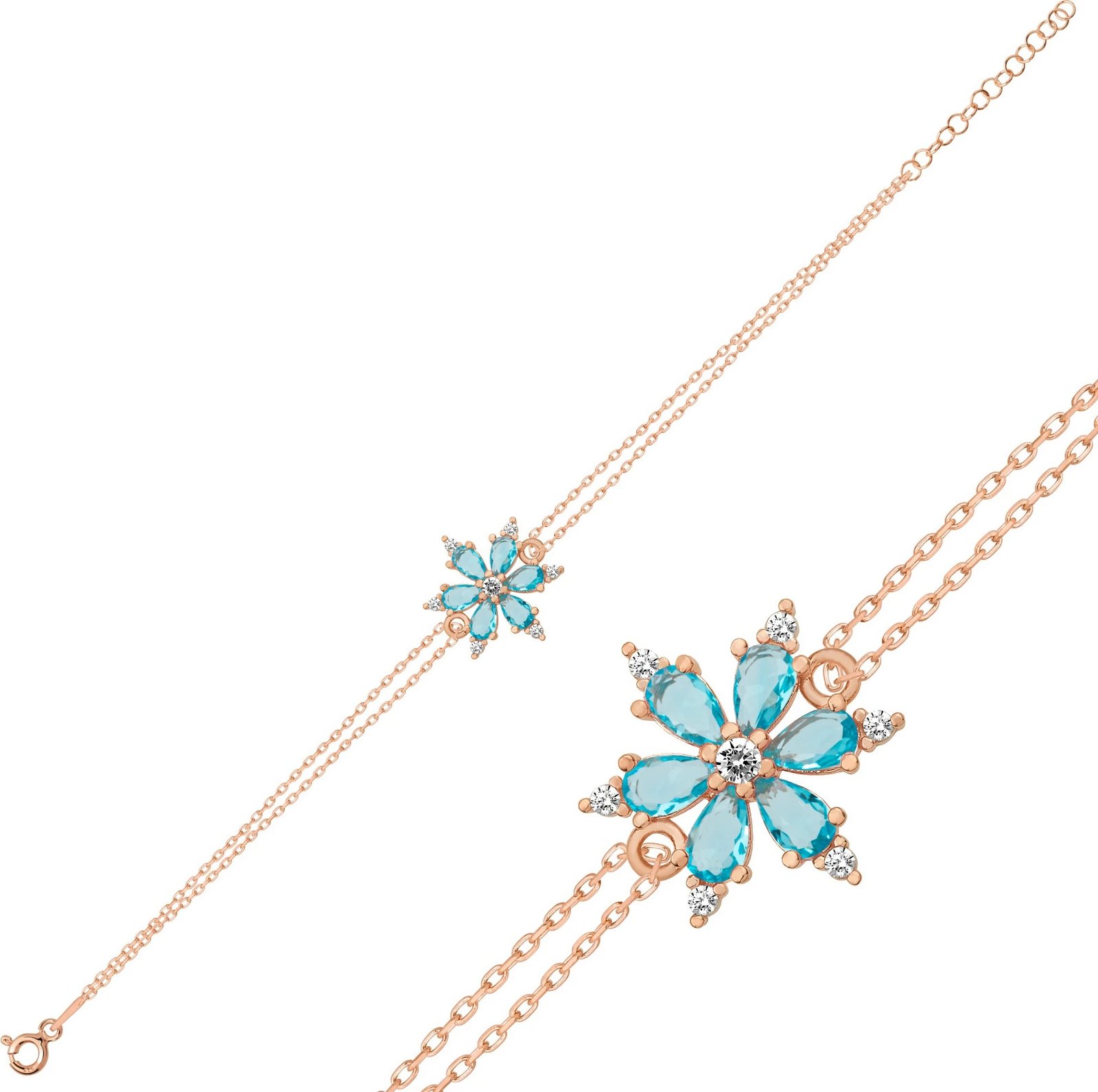 Byzylyk argjendi Jumeon, ngjyrë rozë e artë, NRZ99107