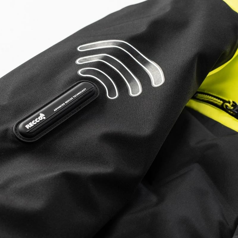 Jakne ski për meshkuj Iguana, zi-verdhë