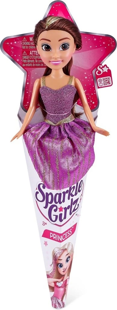 Set kukulla princeshë ZURU Sparkle Girlz, 10.5 inch, 12 copë, shumëngjyrëshe