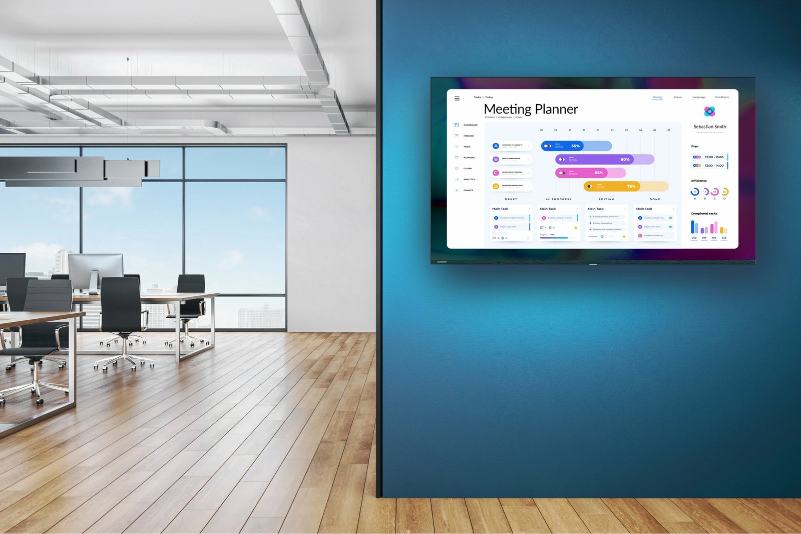 Ekran i madh AVOCOR K Serie AVK-5510, 55 inç, 4K Ultra HD, LED, 32GB, Wi-Fi