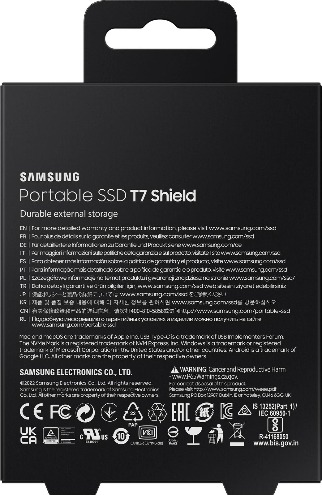 SSD portabël Samsung MU-PE4T0S, 4 TB, USB Type-C, 3.2 Gen 2, 1050 MB/s, Mbrojtje me fjalëkalim, E zezë