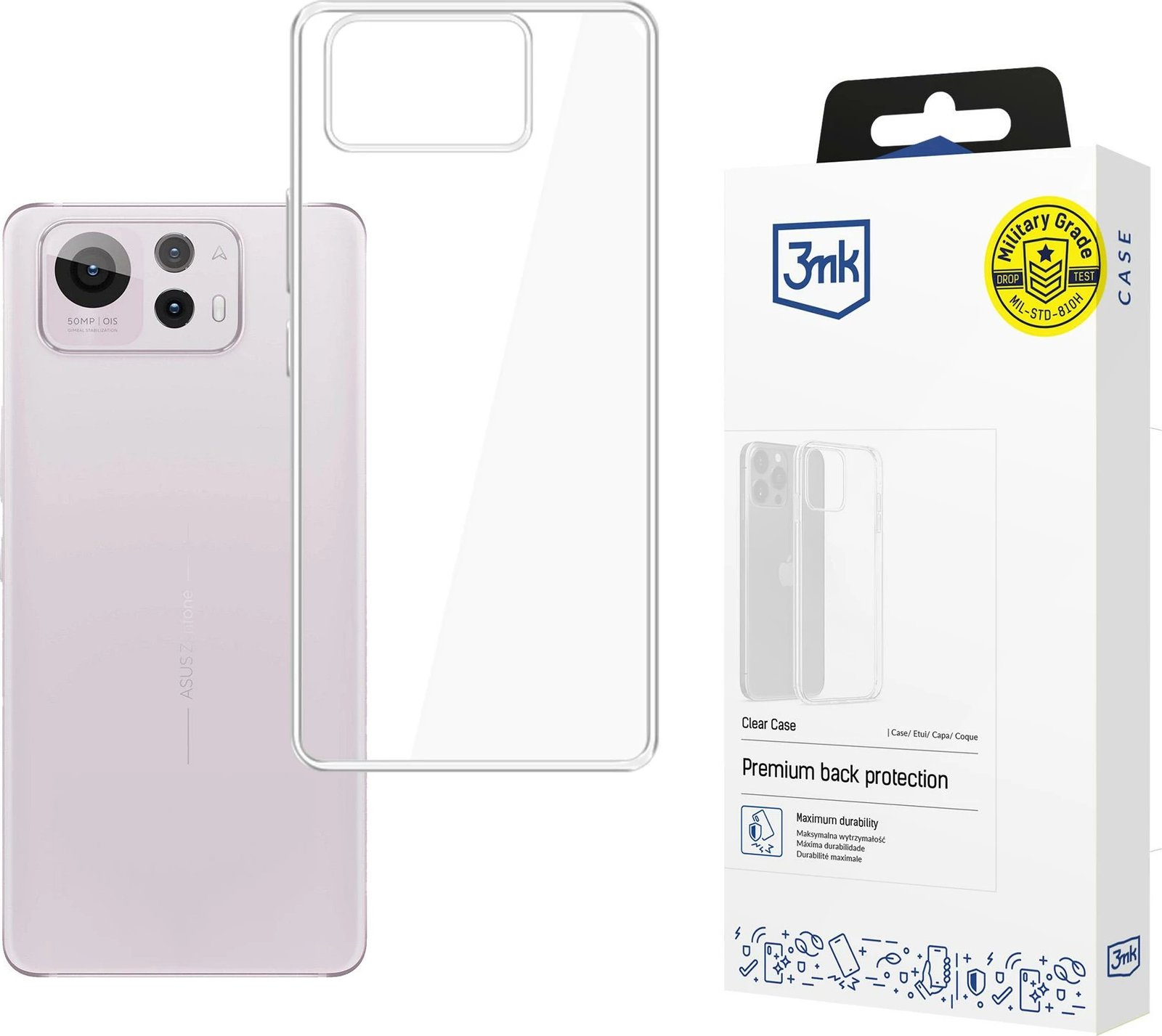 Mbështjellës 3mk për Asus Zenfone 12 Ultra, transparent