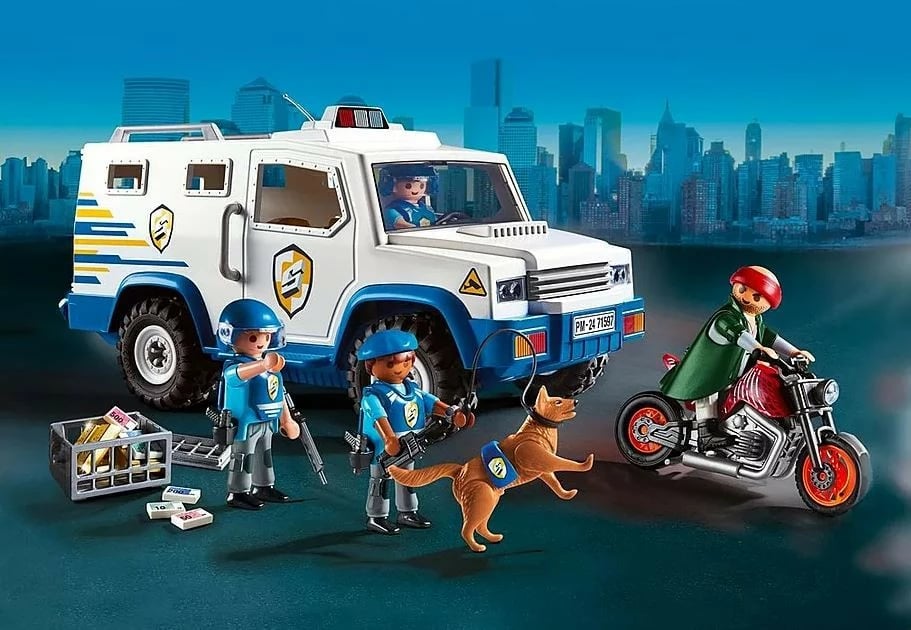 Set figurina Playmobil Action Heroes 71597 Money Transporter, plastikë, 84 pjesë