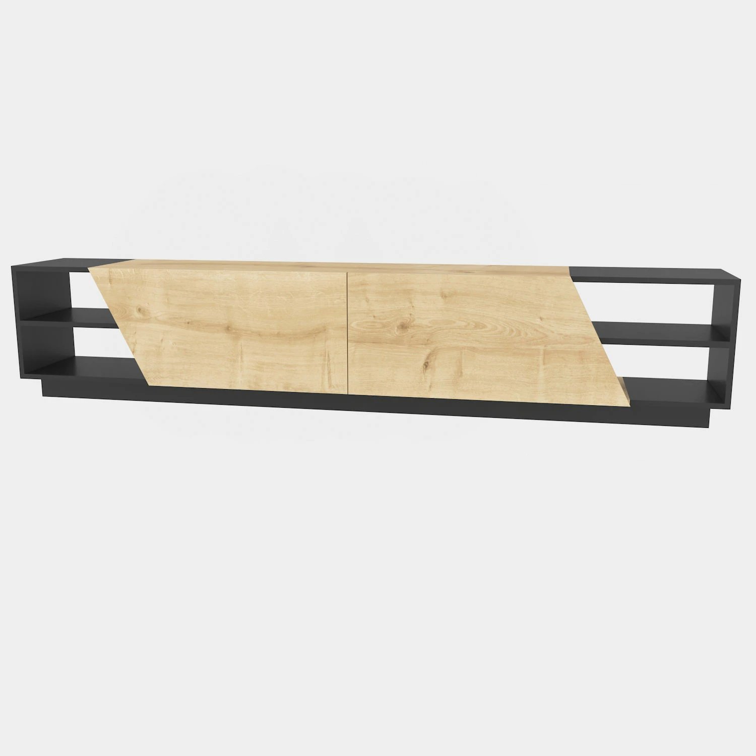 Komodë TV Hanah Home, Rhodes, antracit dhe lis