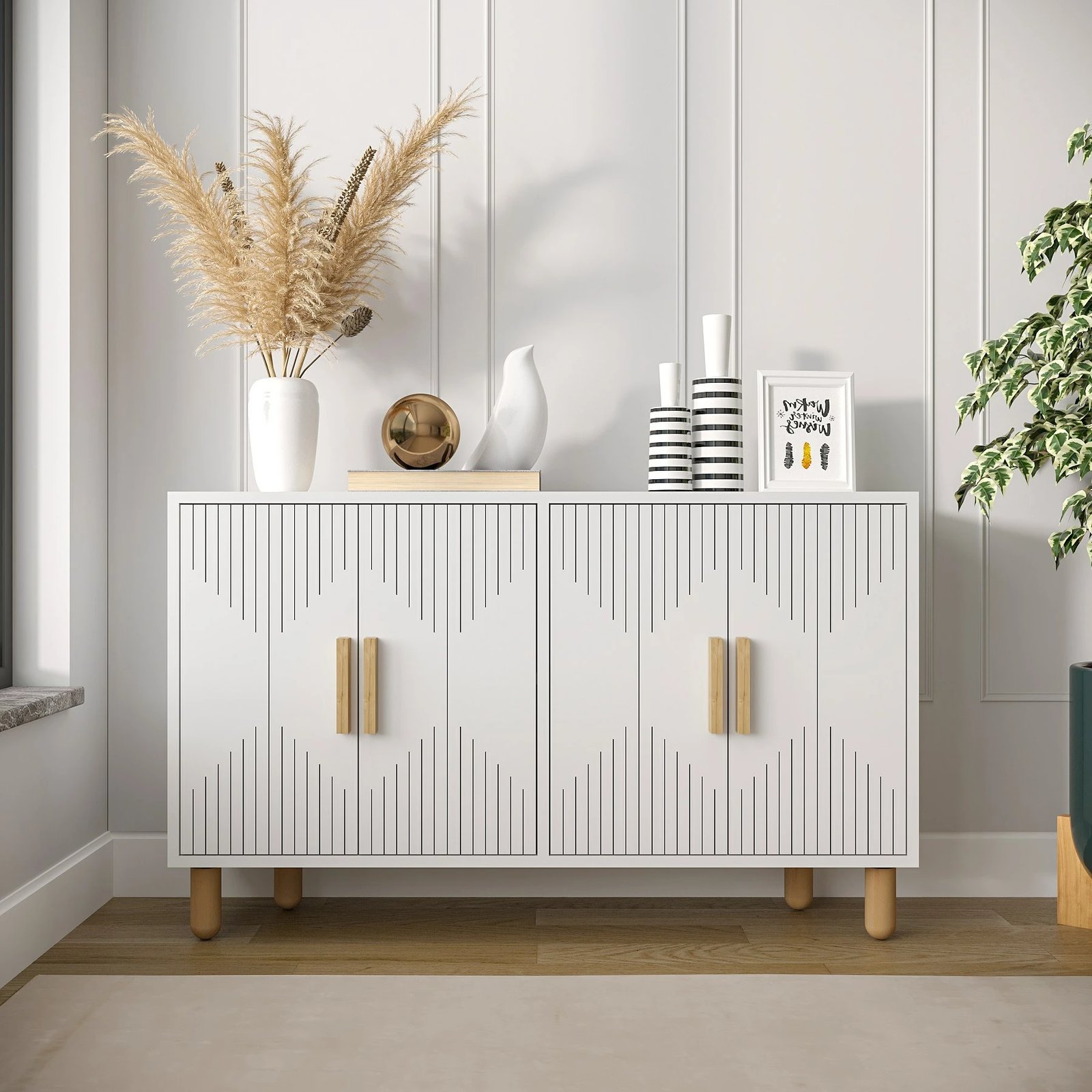 Konsolë moderne e bardhë, Skye Decor, Roger