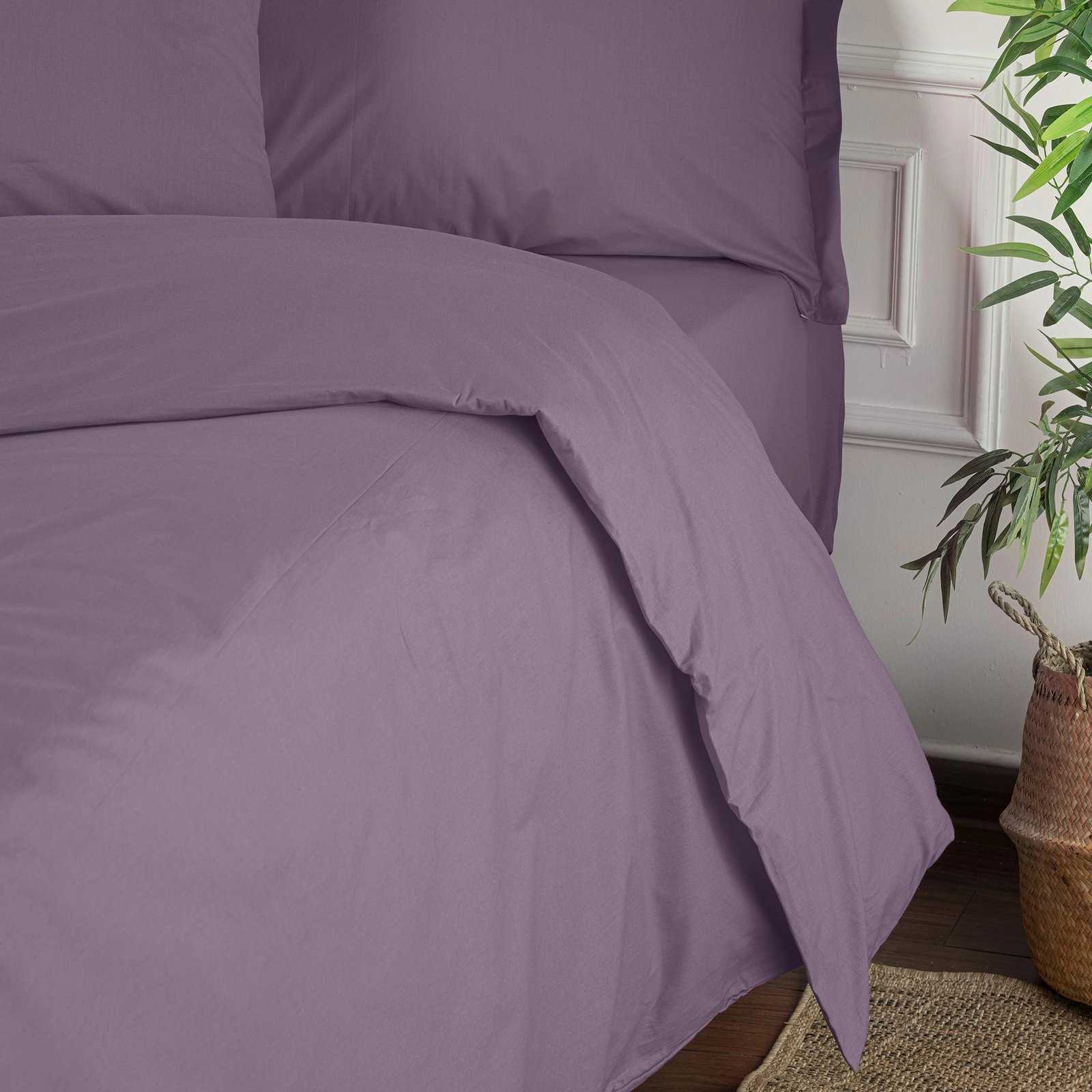 Mbulesë jorgani ranforce teke, ngjyrë rozë e zbehtë, L'essentiel