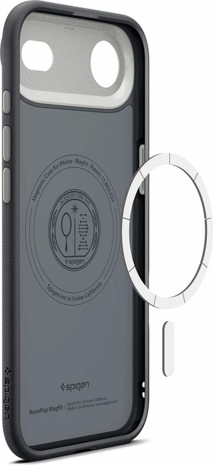 Mbështjellës, Spigen, Nano Pop MagSafe, për Apple iPhone 17 Air, me MagSafe, poliuretani, i zi