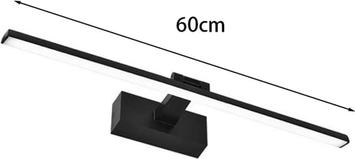 Dritë muri Debiwen, LED, metal i zi, 60x10x6cm