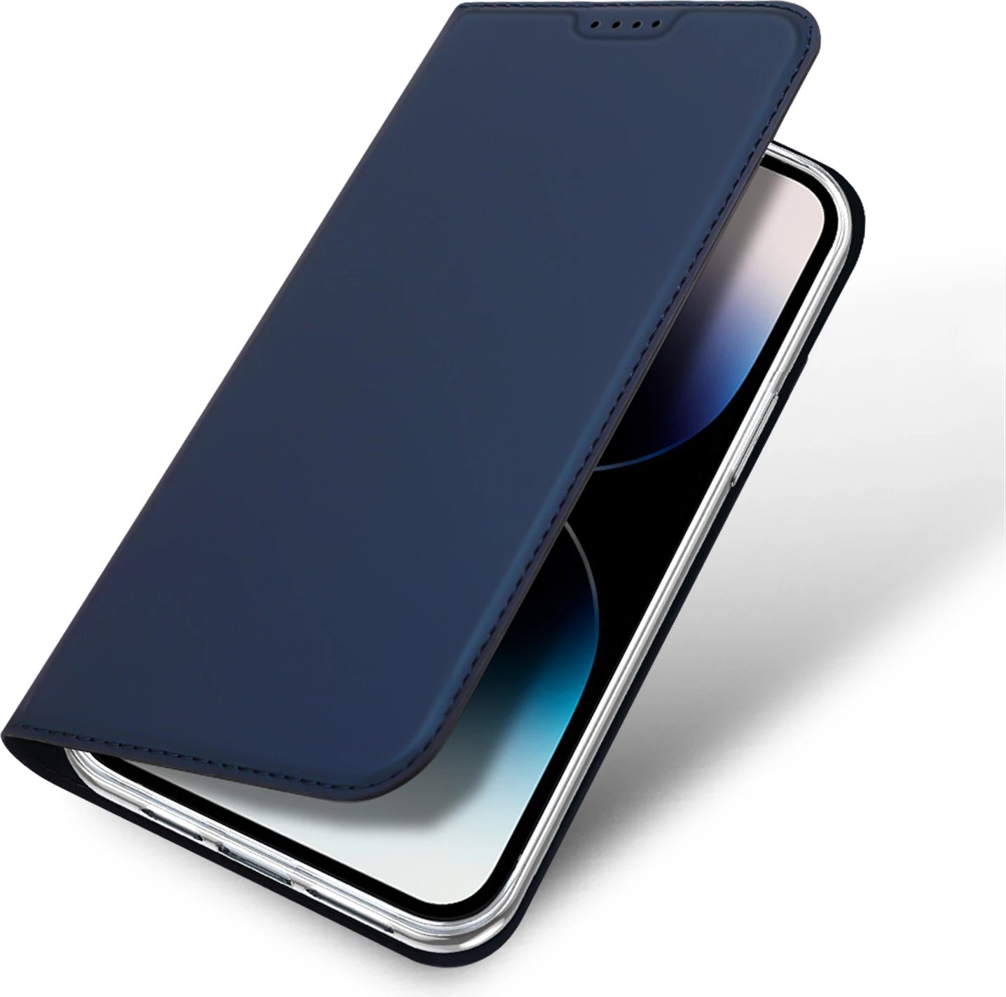 Mbështjellës Dux Ducis Skin Pro për iPhone 15 Pro, me kapak dhe xhep kartelash, Kaltër Mbështjellës Dux Ducis Skin Pro për iPhone 15 Pro, me kapak dhe xhep kartelash, Kaltër