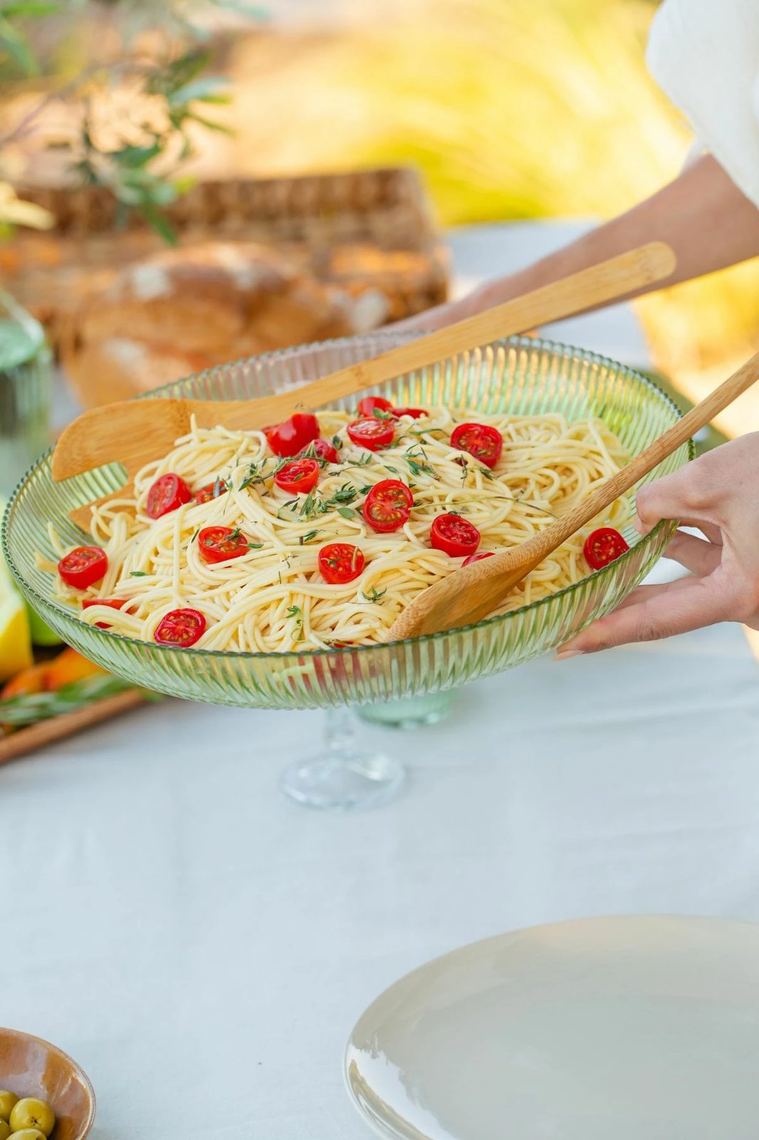 Set pjatash qelqi për sallatë, 2 copë, Hermia Concept, Splendid, ngjyrë e gjelbër