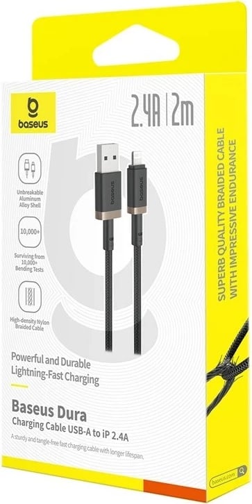 Kabllo karikuese Baseus Dura  tipi A në IP , 2 m