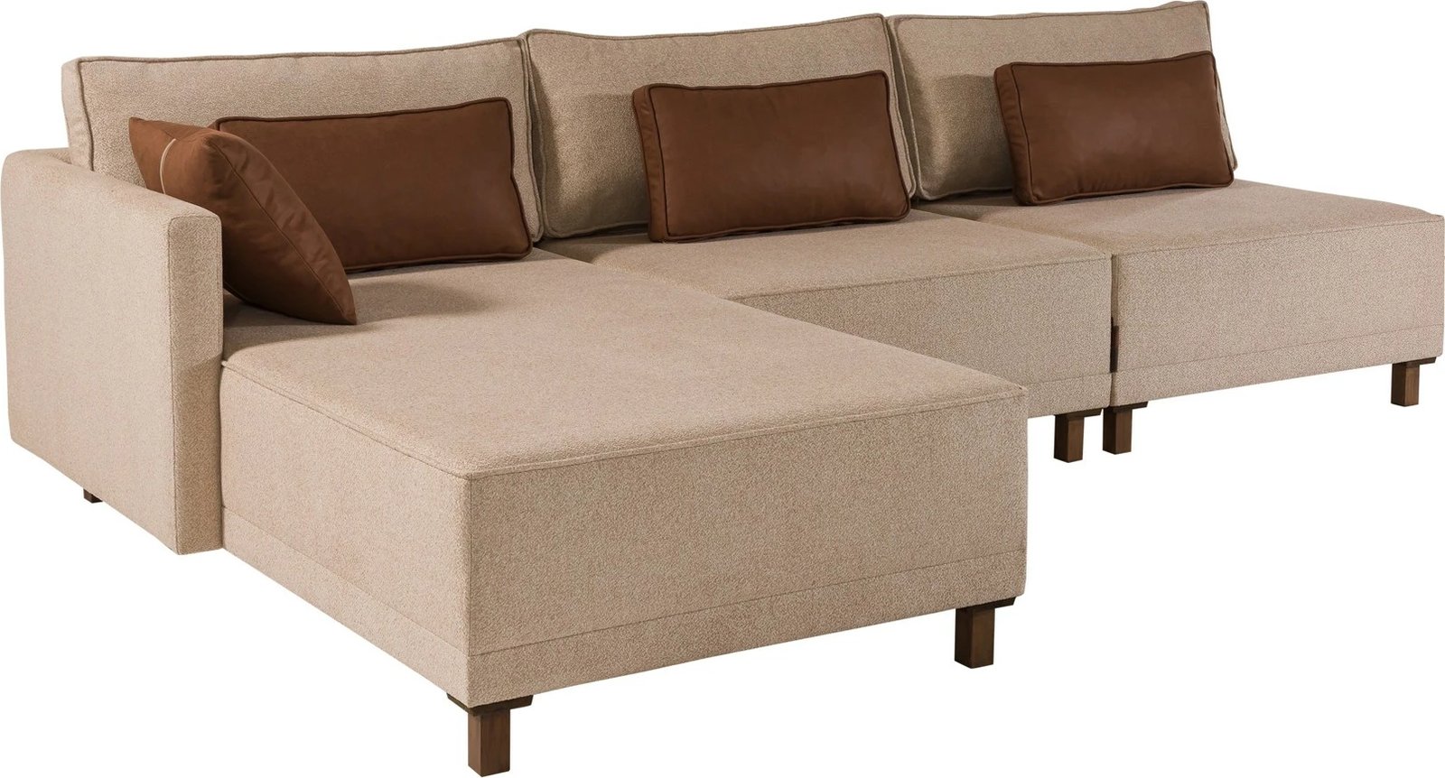 Kënd-sofë krevati Atelier del Sofa, Matris majtas, ngjyrë kafe