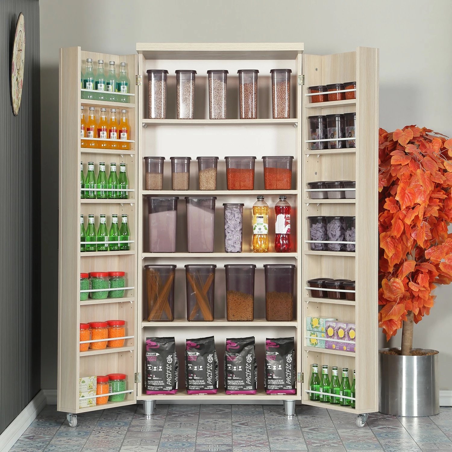 Dollap multifunksional, ngjyrë lisi e çelët, Hanah Home Guzzo