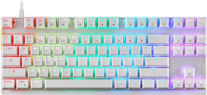 Tastierë mekanike Motospeed K82, RGB, Outemu Red, e bardhë
